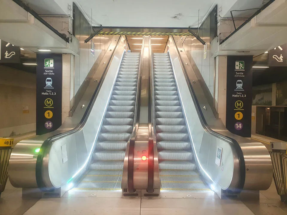 Escalator at Gare du Nord